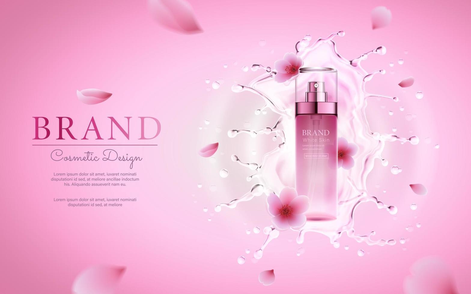 realistische cosmetische advertentie bewerkbare banner vector