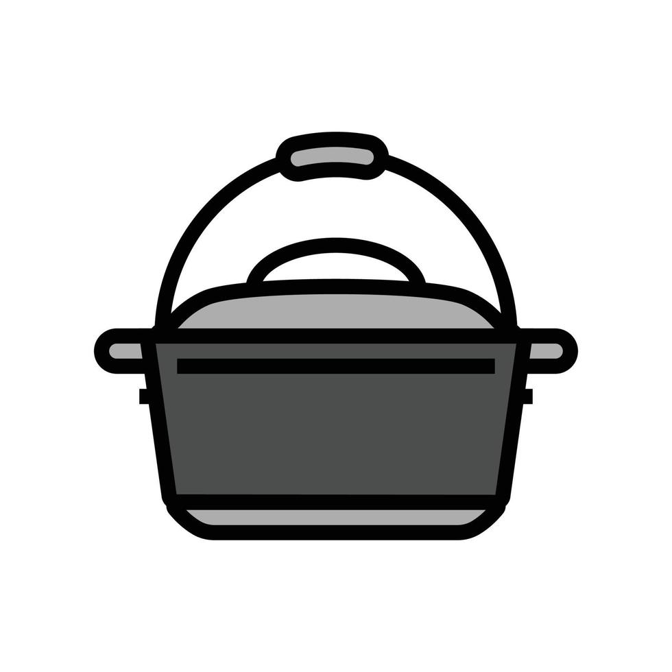 gips ijzer Nederlands oven keuken kookgerei kleur icoon vector illustratie