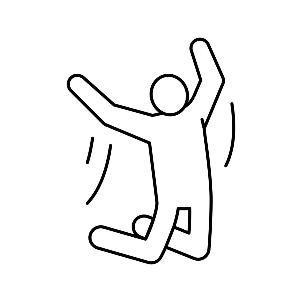 springen Mens mensen lijn icoon vector illustratie