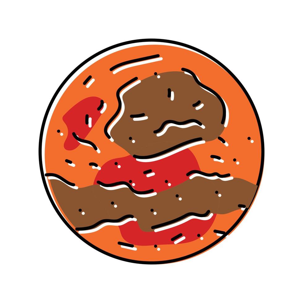 Mars planeet kleur icoon vector illustratie