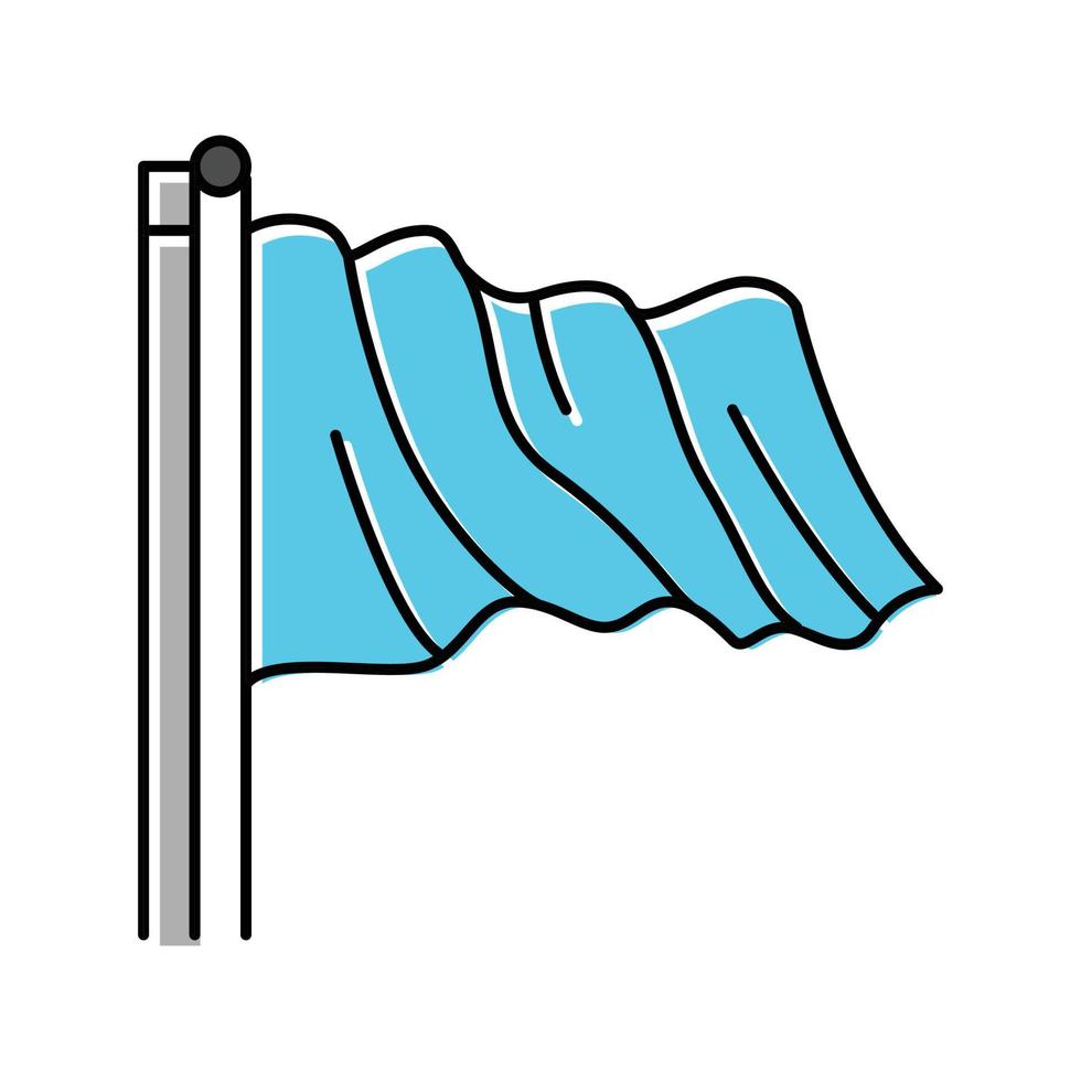 golvend vlag kleur icoon vector illustratie