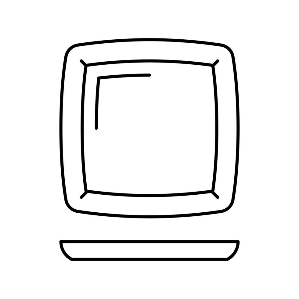 plein bord lijn icoon vector illustratie