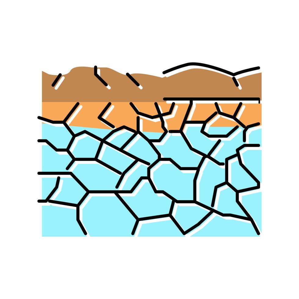 uyuni zout flats kleur icoon vector illustratie