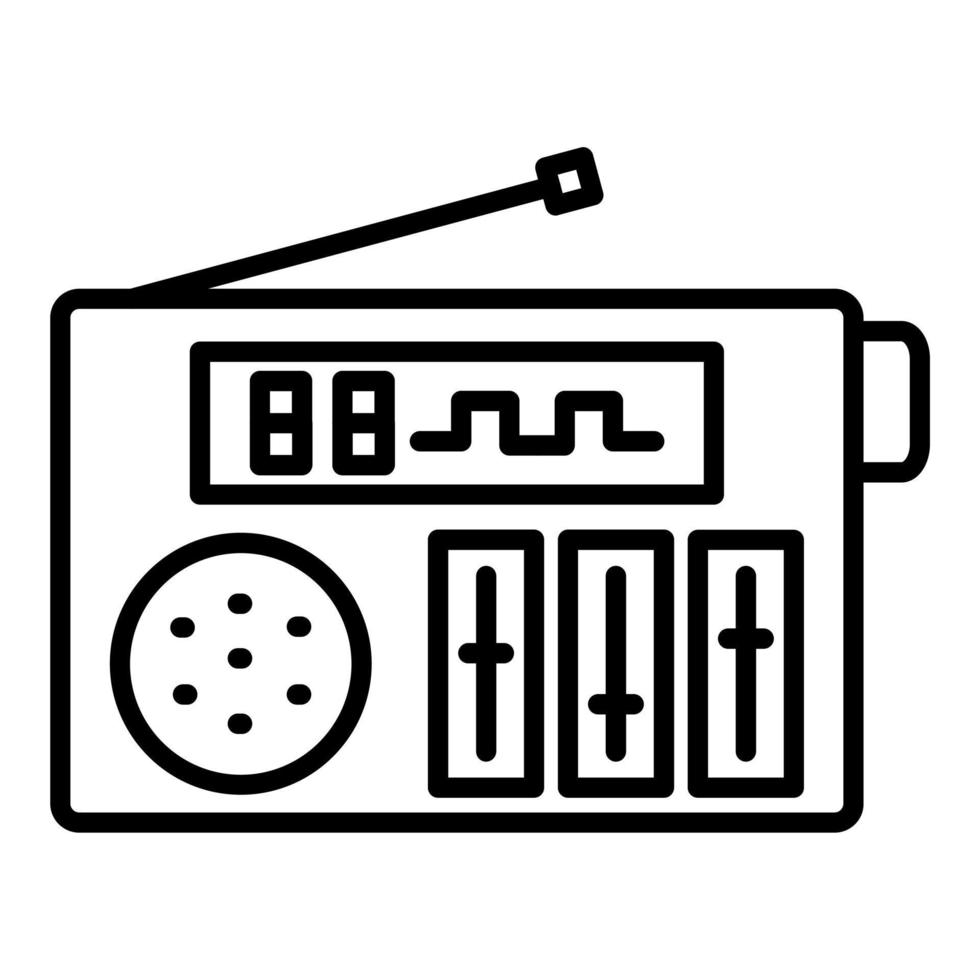 digitaal radio icoon stijl vector