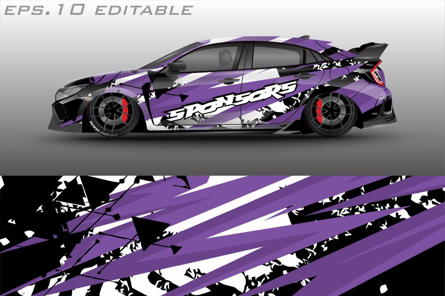 abstract motief sport- auto inpakken kleurstelling ontwerp vector