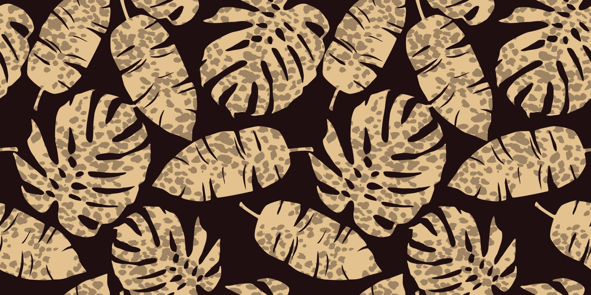 tropisch naadloos patroon met abstracte bladeren. modern ontwerp vector