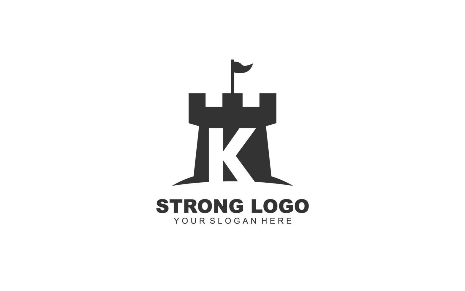 k vesting logo ontwerp inspiratie. vector brief sjabloon ontwerp voor merk.