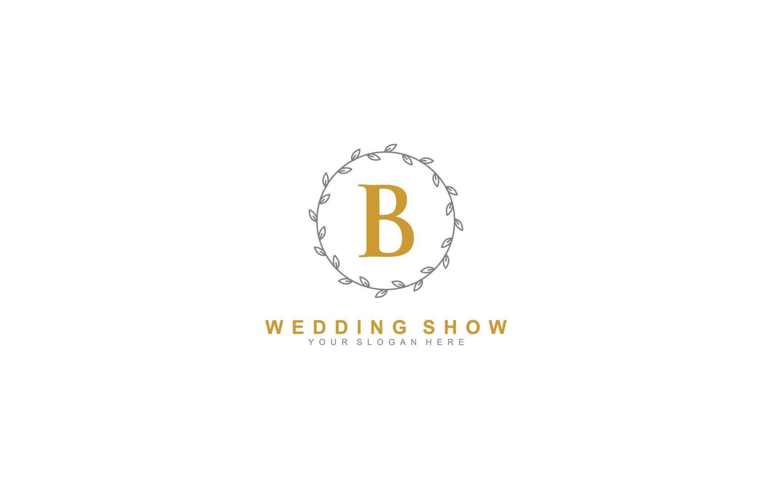 b schoonheid bloemen logo ontwerp inspiratie. vector brief bruiloft sjabloon ontwerp voor merk.