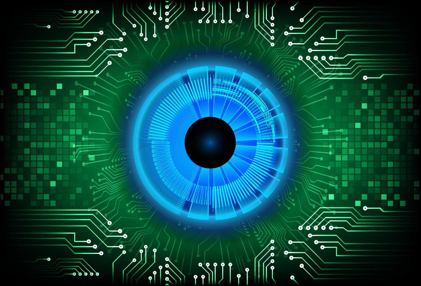 modern cyberveiligheid oog Aan technologie achtergrond vector