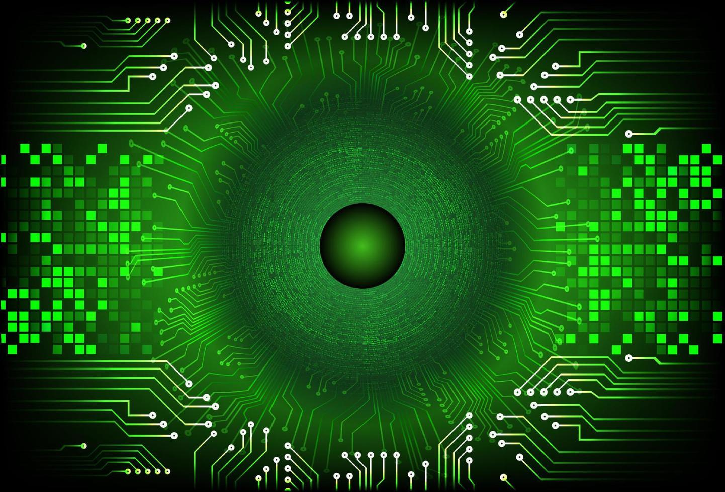 modern cyberveiligheid oog Aan technologie achtergrond vector