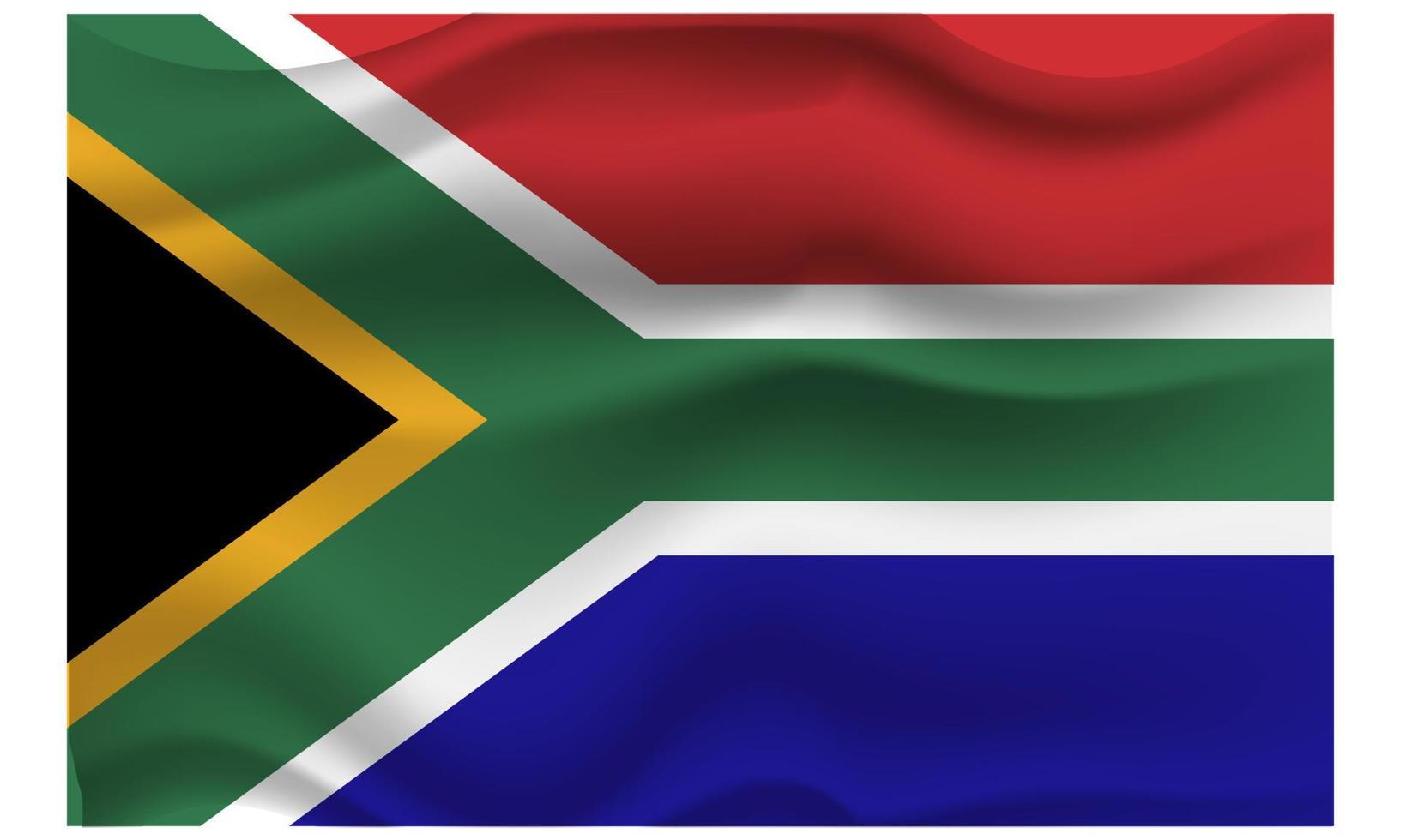 zuiden Afrika golvend vlag realistisch 3d vector