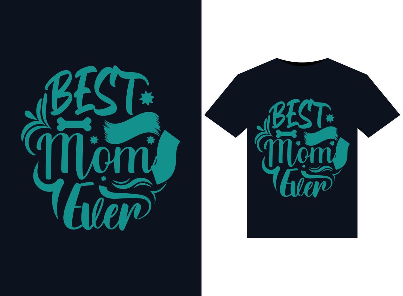 het beste mam ooit illustraties voor drukklare t-shirts ontwerp vector