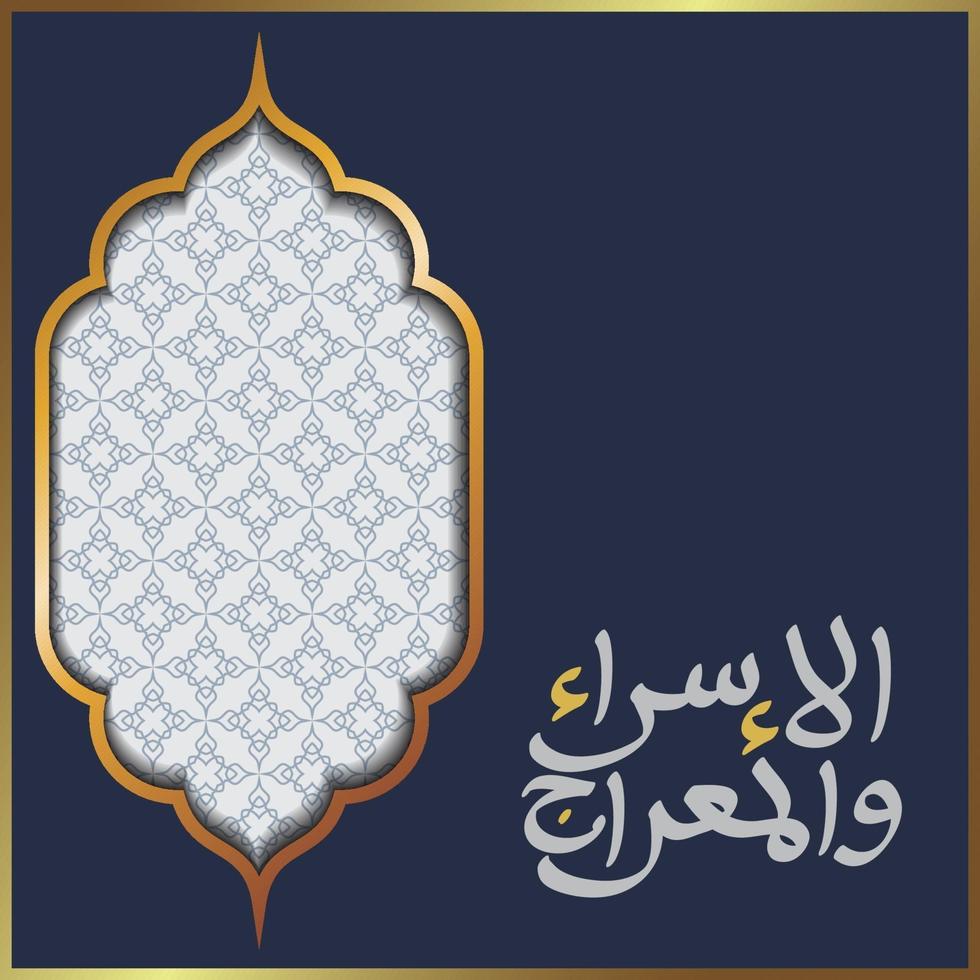 isra en mi'raj wenskaart marokko patroon vector ontwerp twee delen van de nachtreis van de profeet mohammed voor achtergrond en banner