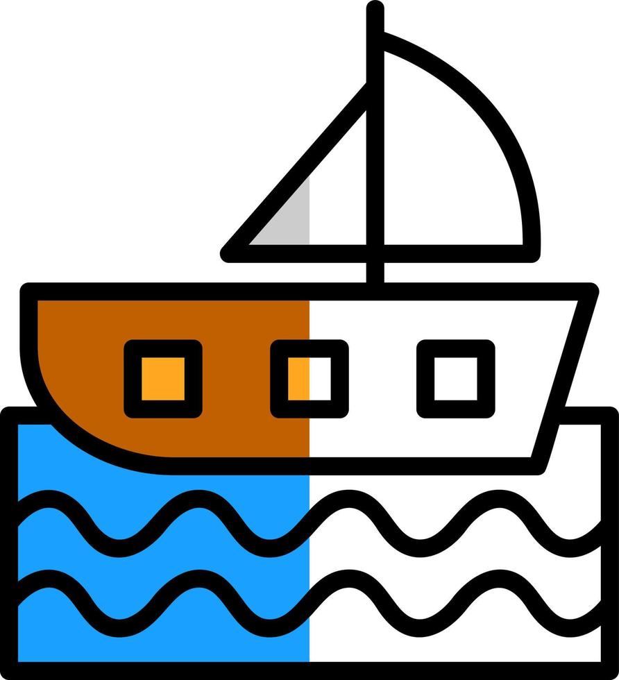 het zeilen boot vector icoon ontwerp