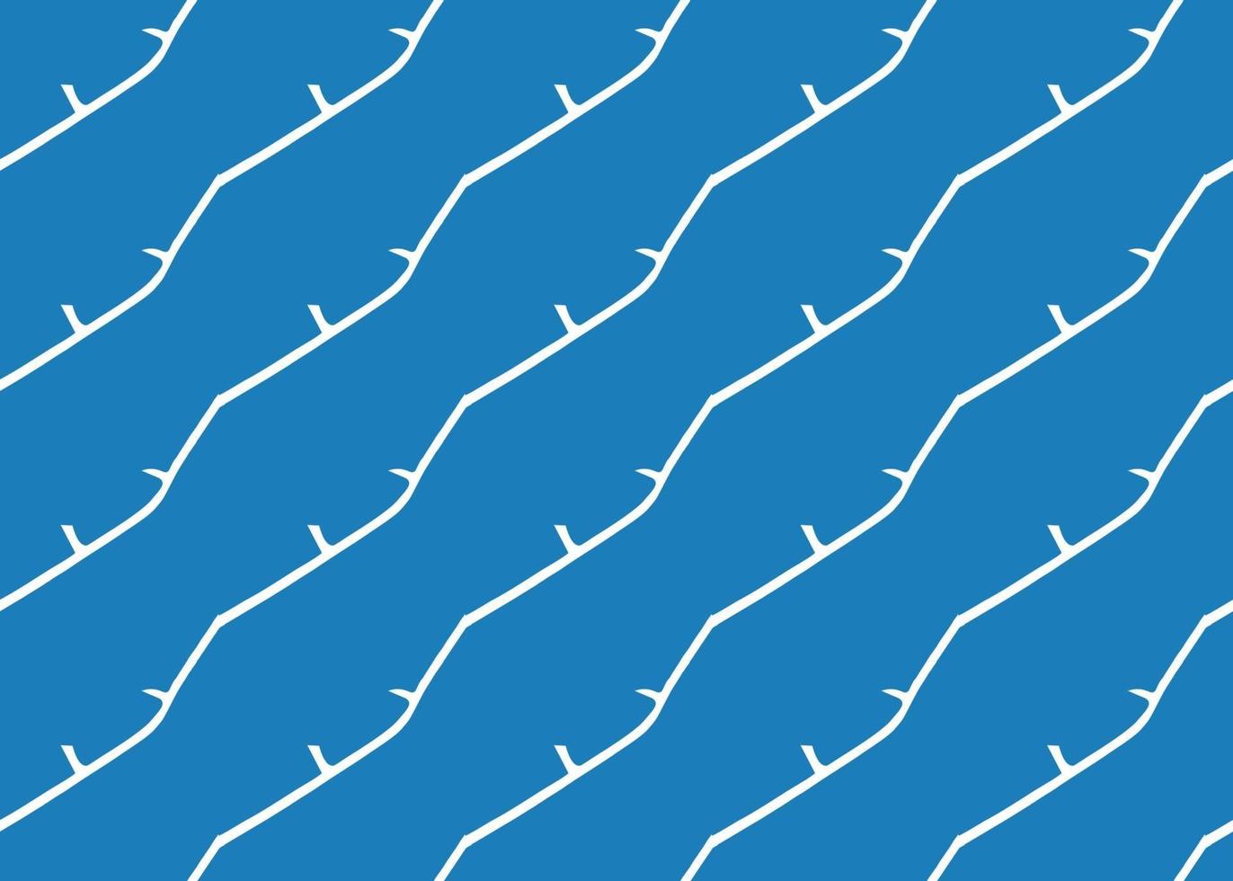 hand getrokken, blauw, wit lijn naadloos patroon vector