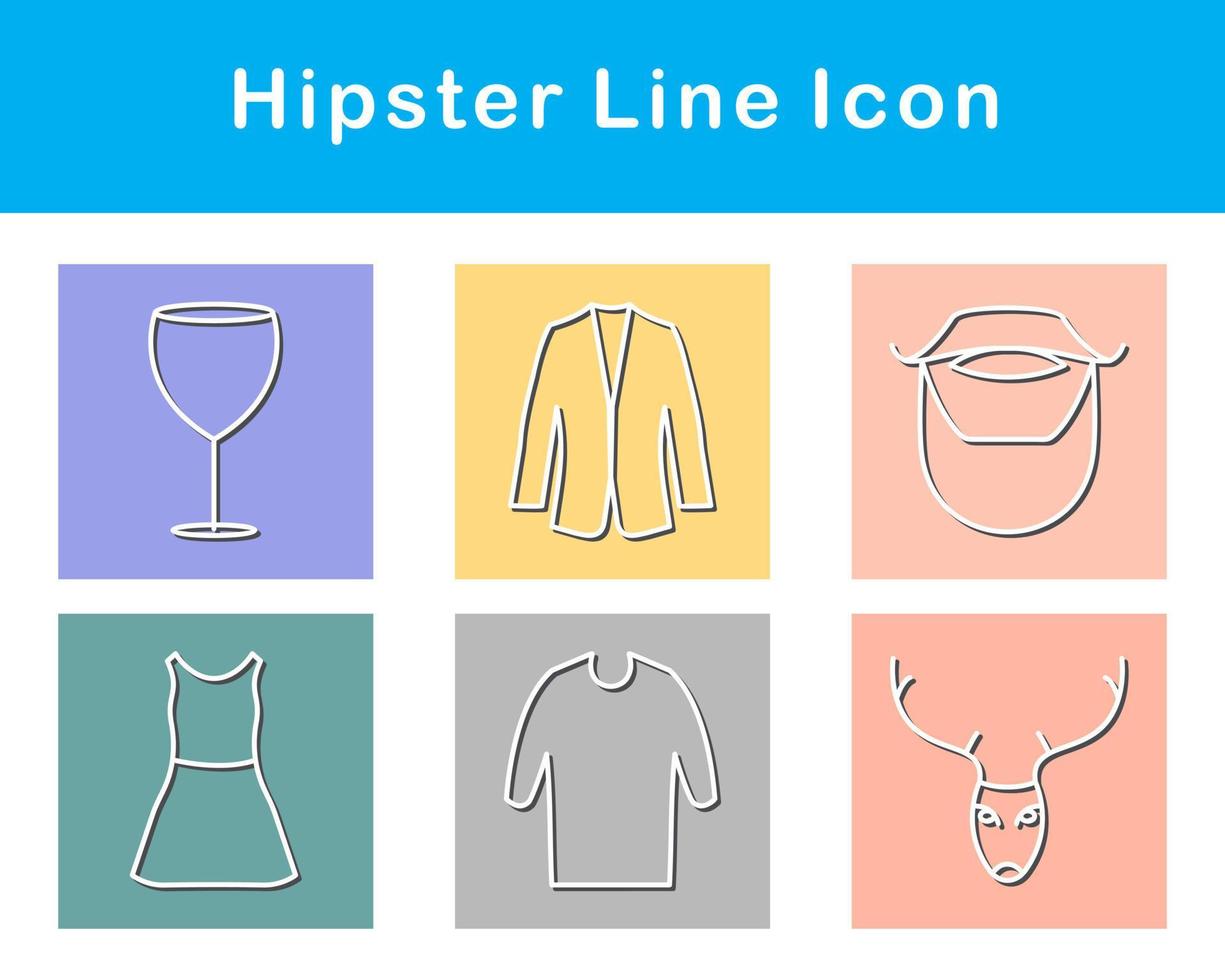 hipster vector icoon reeks