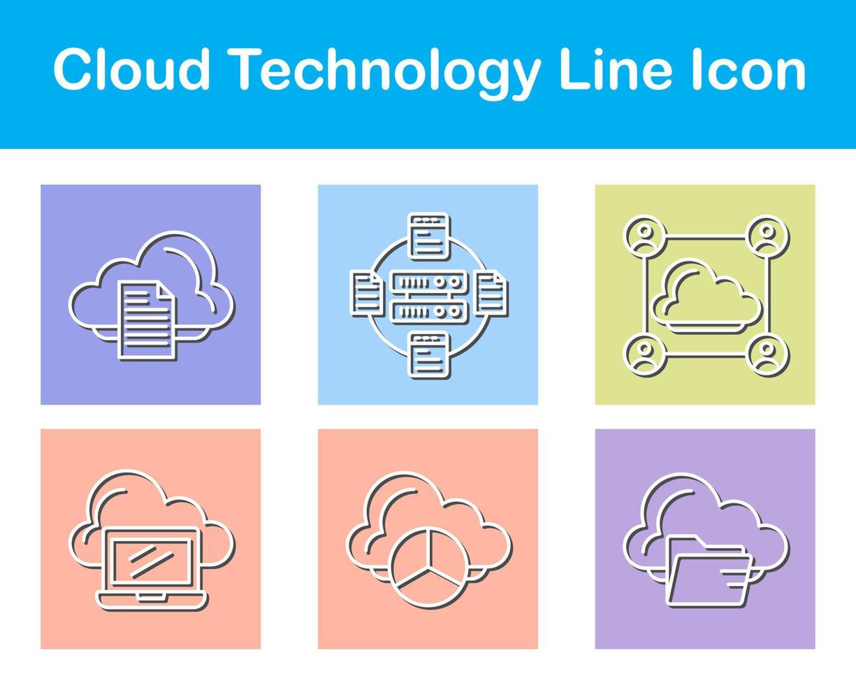 wolk technologie vector icoon reeks