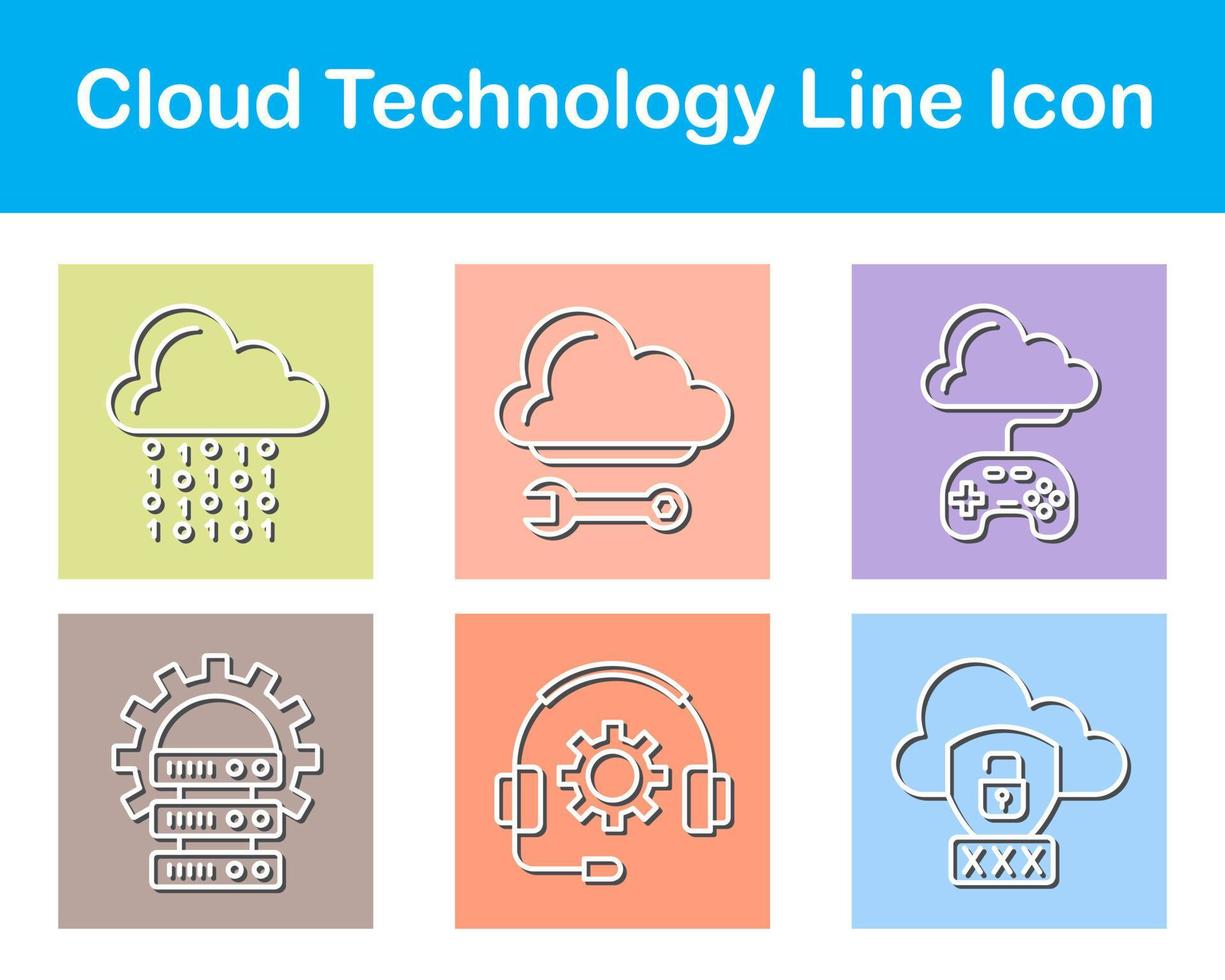 wolk technologie vector icoon reeks