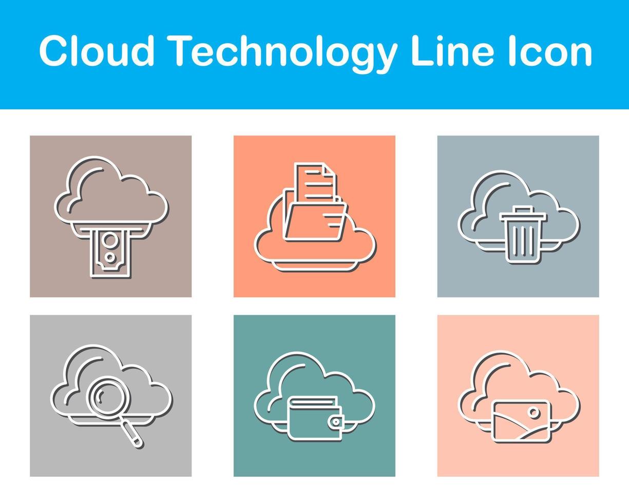 wolk technologie vector icoon reeks