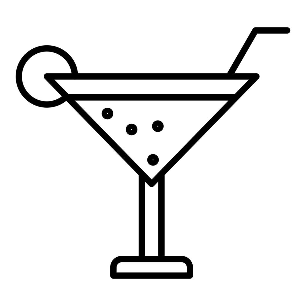 cocktail pictogramstijl vector