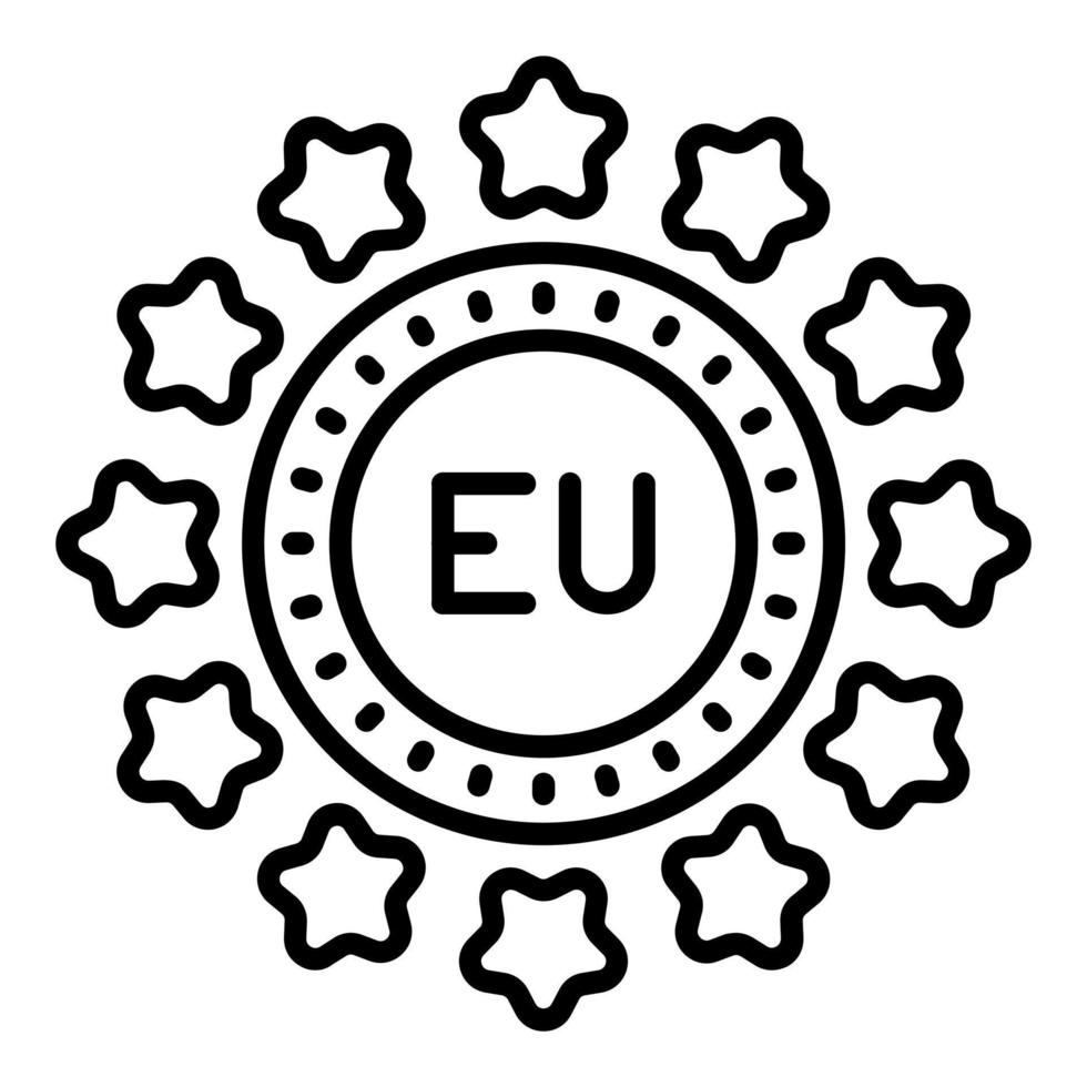 EU icoon stijl vector