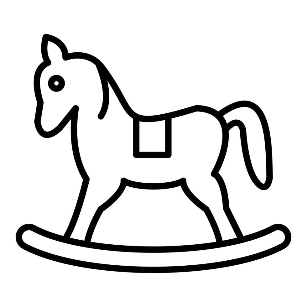 speelgoed- paard icoon stijl vector