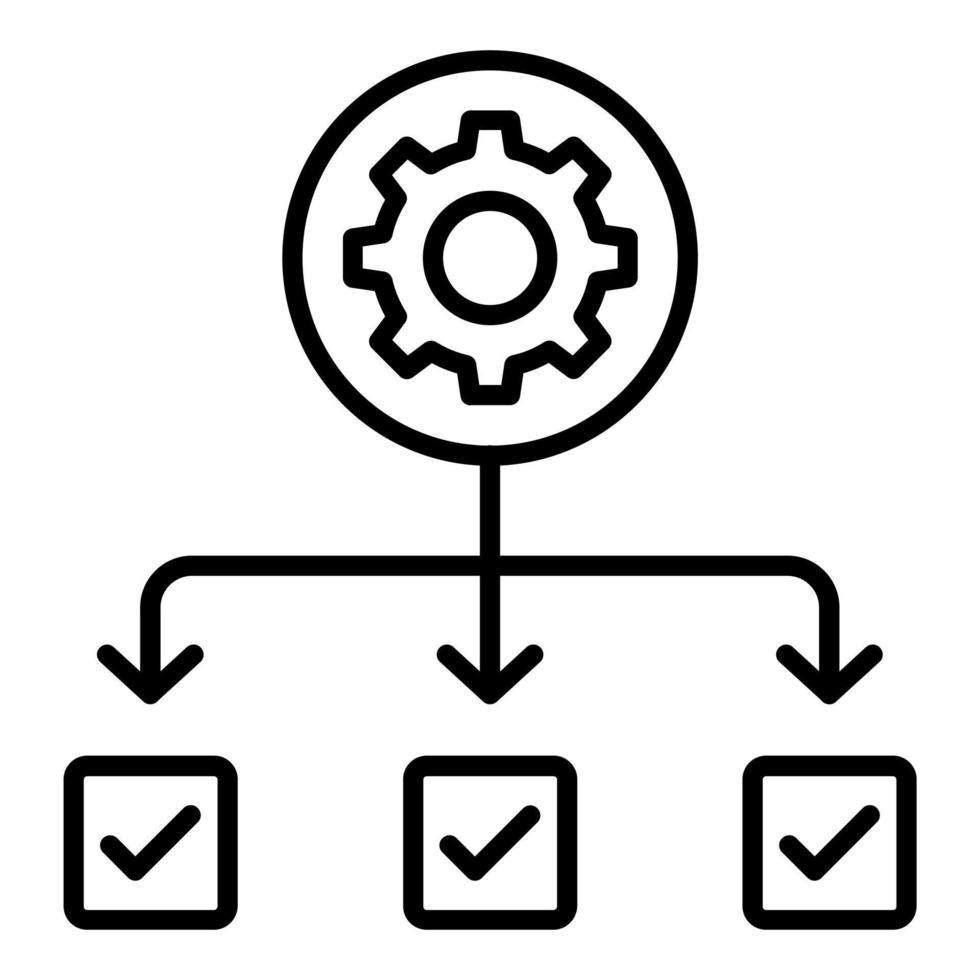 planning systeem icoon stijl vector