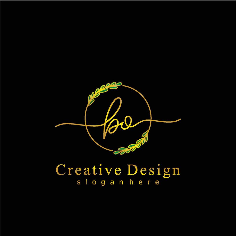 eerste bo schoonheid monogram en elegant logo ontwerp, handschrift logo van eerste handtekening, bruiloft, mode, bloemen en botanisch logo concept ontwerp. vector