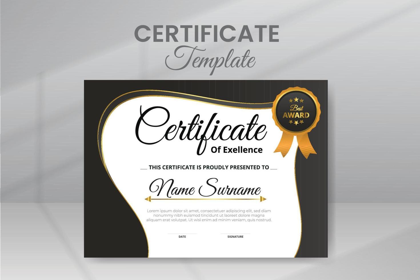 moderne certificaatsjabloon vector