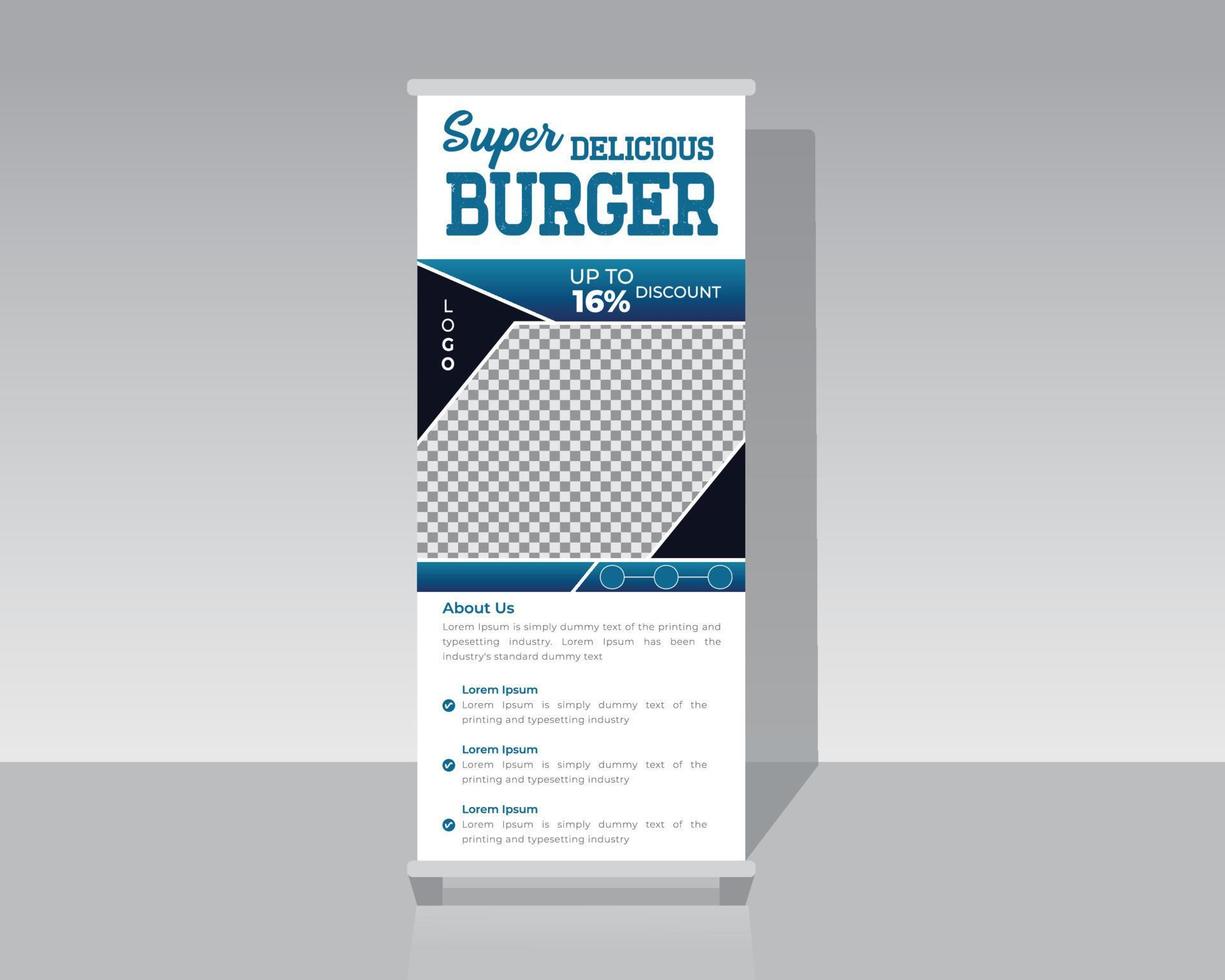 ontwerp voor oprollen van banners voor eten en restaurant vector