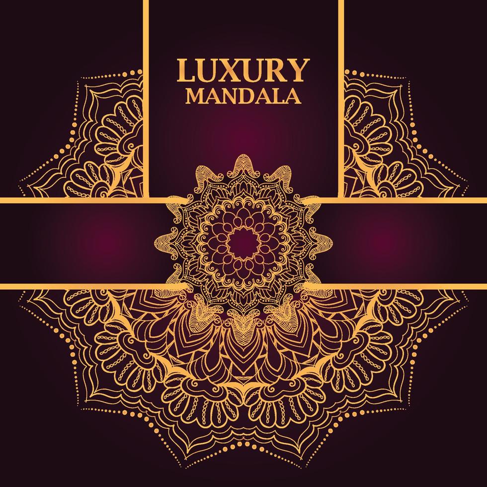 luxe decoratieve mandala ontwerp achtergrond vector