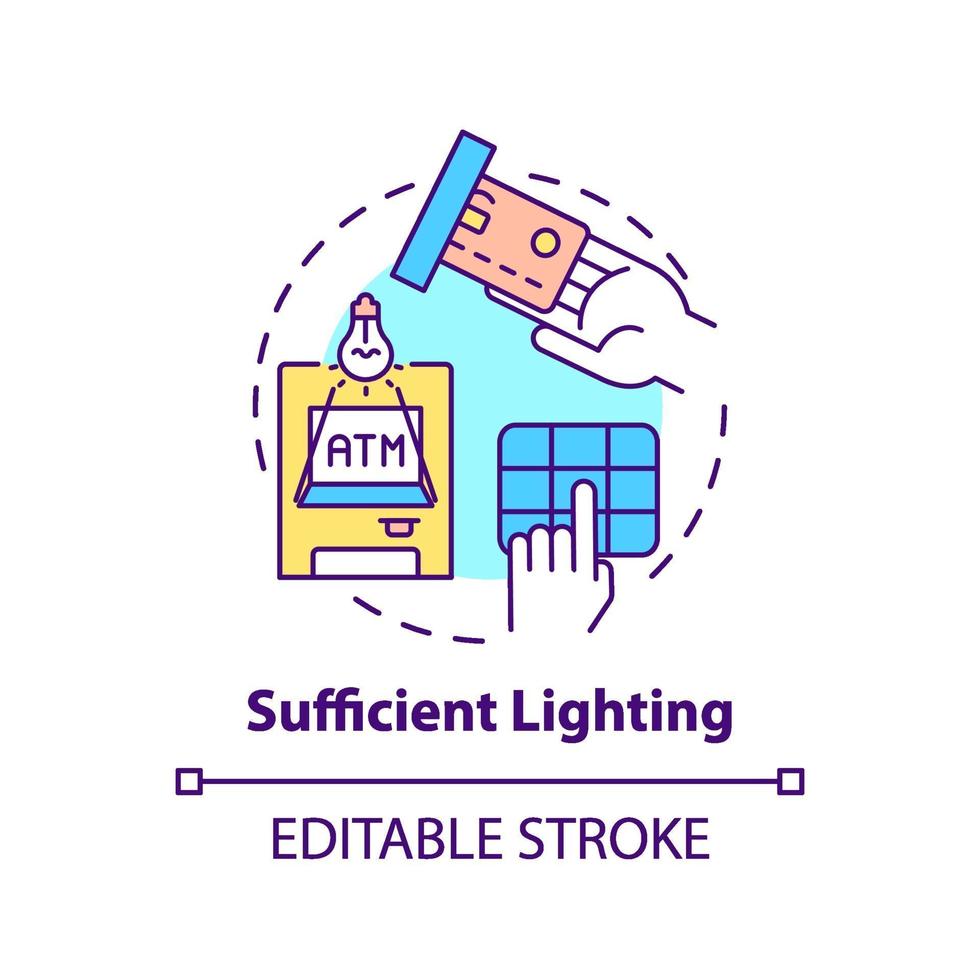 voldoende verlichtingsconcept icoon vector