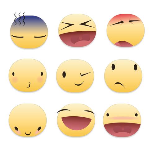 Klein Emoticons-pakket vector