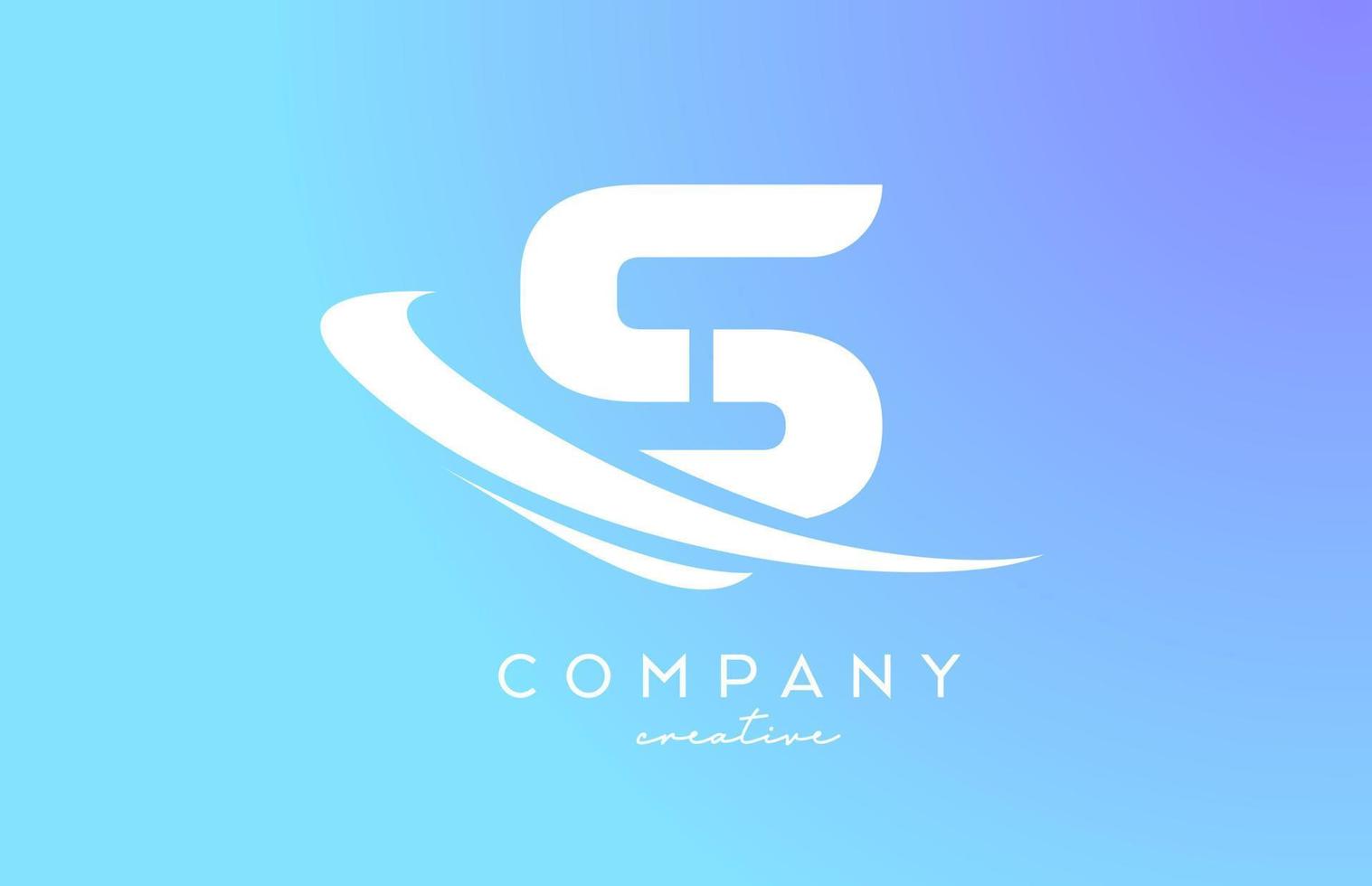 blauw pastel kleur s alfabet brief logo icoon met zucht. creatief sjabloon ontwerp voor bedrijf en bedrijf vector