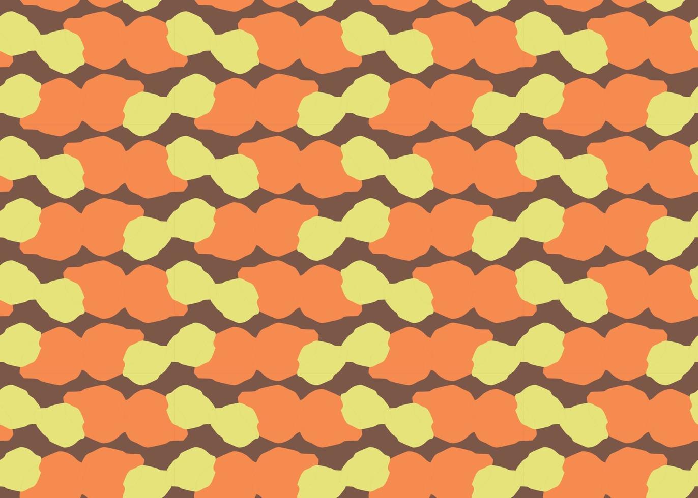 hand getrokken, bruin, oranje, geel blob naadloze kleurenpatroon vector