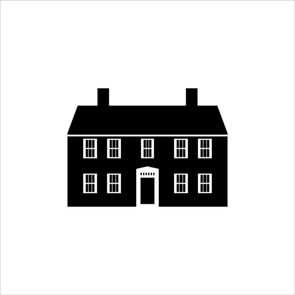 huis silhouet vector ontwerp Aan zwart en wit achtergrond