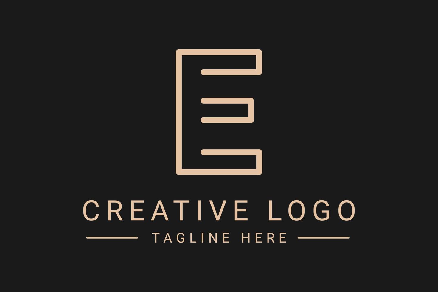 modern creatief brief e vector logo ontwerp. minimalistische vlak lijn logo ontwerp. monogram logo ontwerp. initialen gebaseerd sjabloon en brieven in vector.