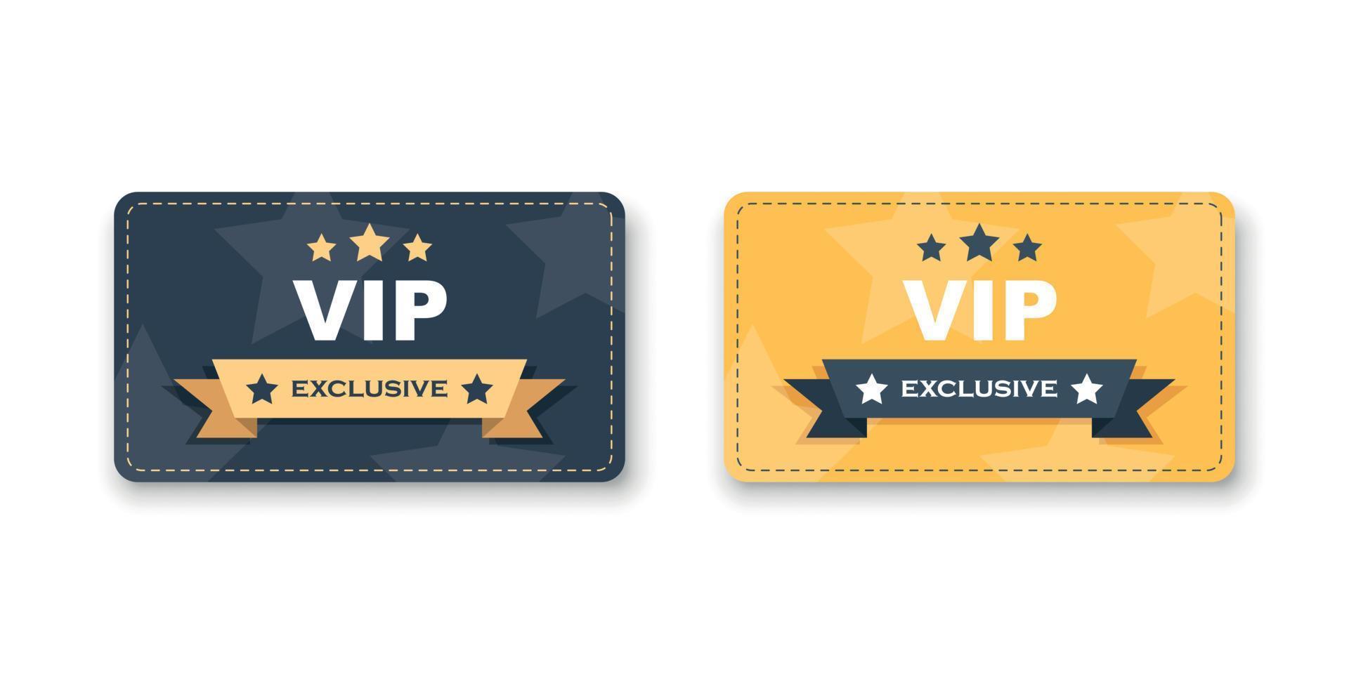 vip badges icoon in vlak stijl. exclusief insigne vector illustratie Aan geïsoleerd achtergrond. premie luxe teken bedrijf concept.