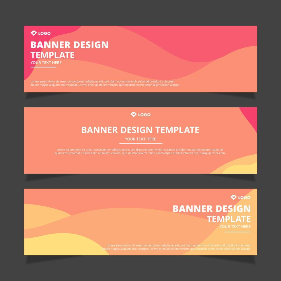 abstracte banner ontwerpsjabloon vector