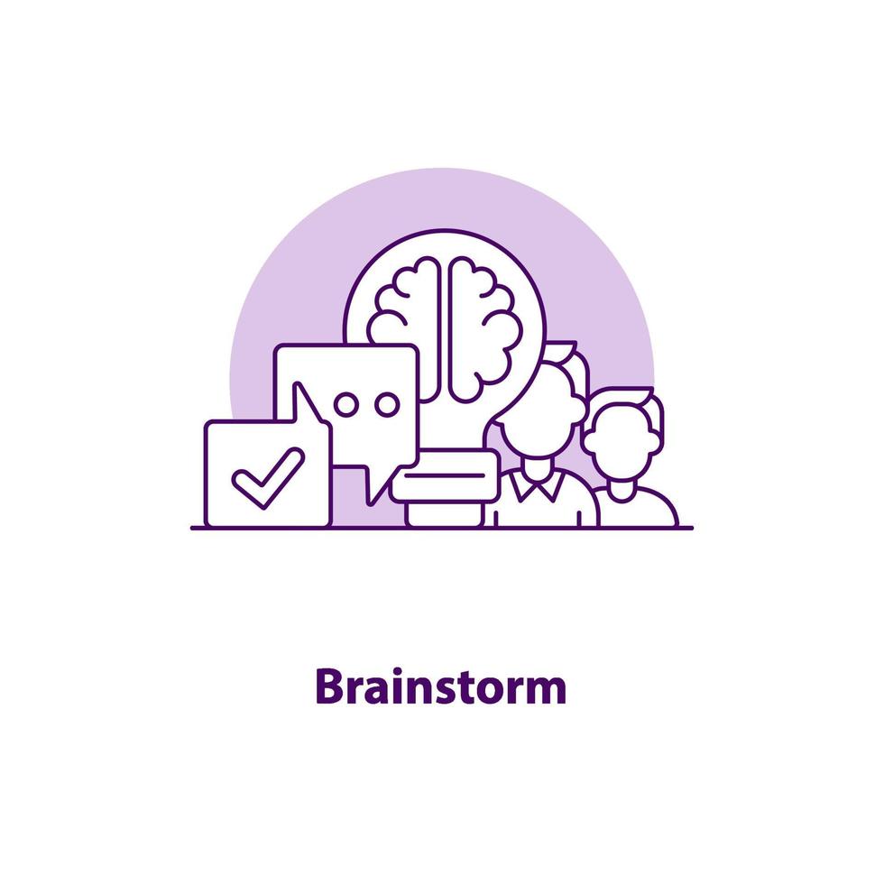 brainstorm creatief ui concept pictogram vector