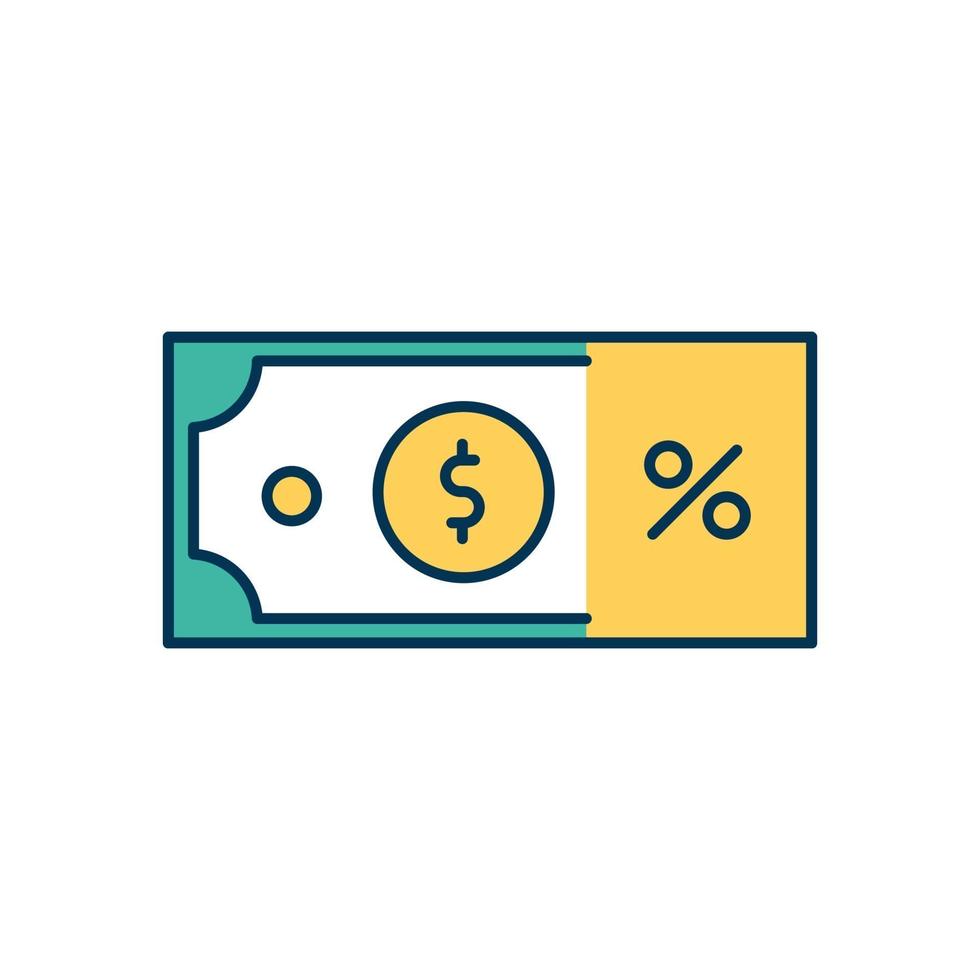 verkoopopbrengst RGB-kleur pictogram vector