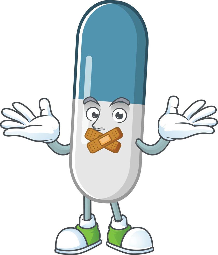 vitamine pillen tekenfilm karakter vector