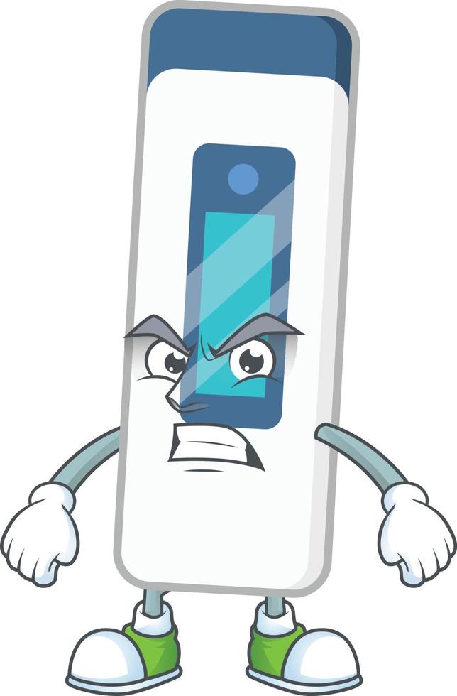 digitaal thermometer tekenfilm karakter vector