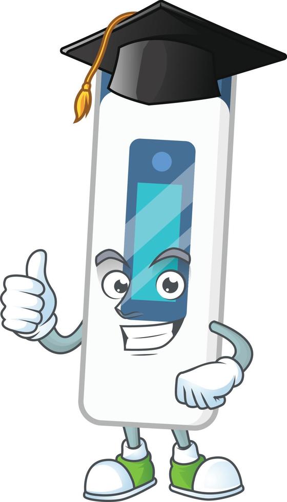 digitaal thermometer tekenfilm karakter vector