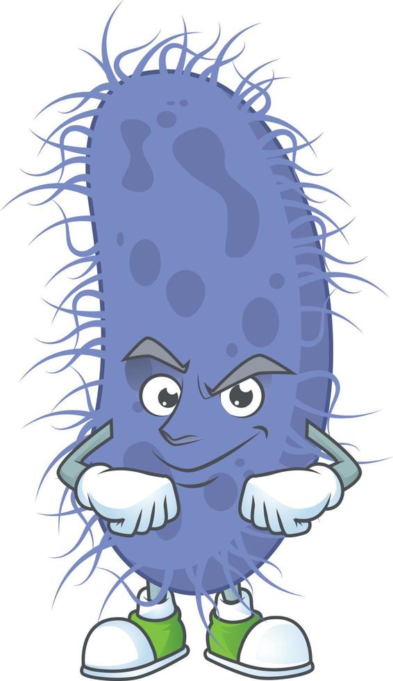 salmonella typhi tekenfilm karakter vector