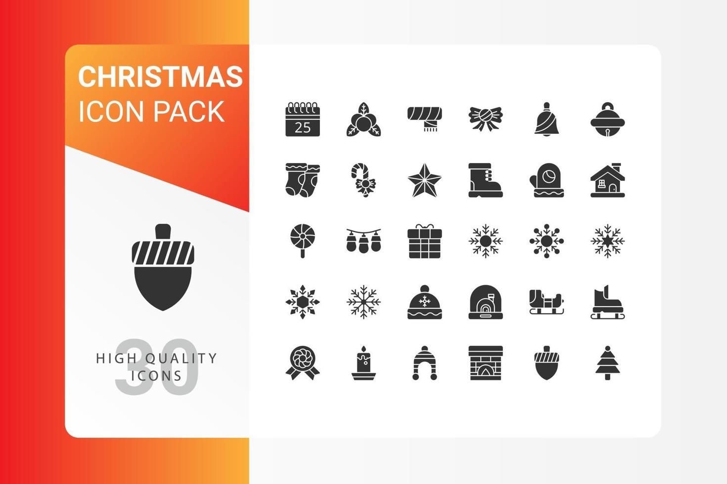 kerstpictogrampakket voor uw websiteontwerp, logo, app, ui vector