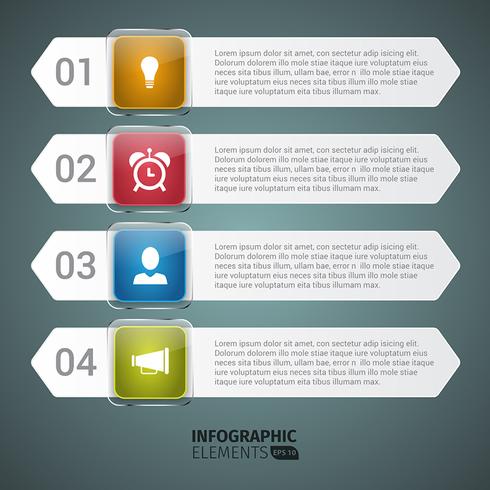 Horizontale trap Aantal Infographic vector