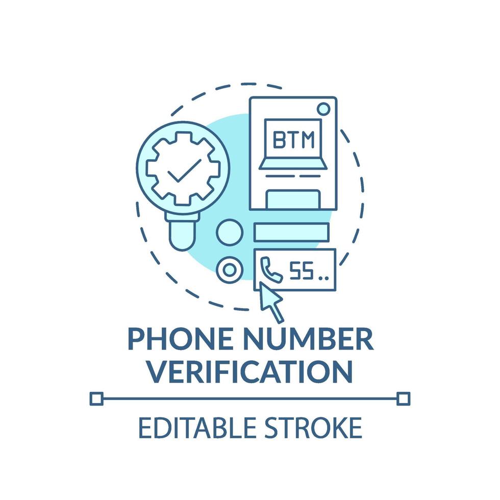 telefoonnummer verificatie concept pictogram vector