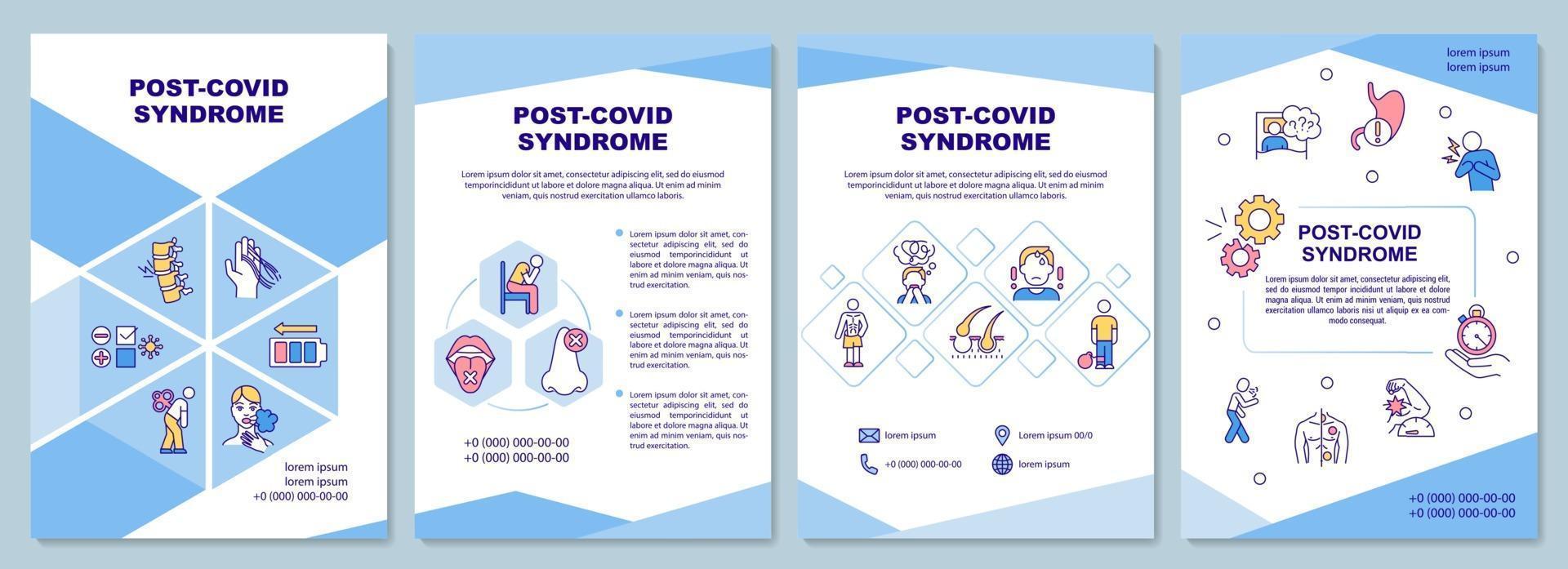 post covid syndroom brochure sjabloon vector