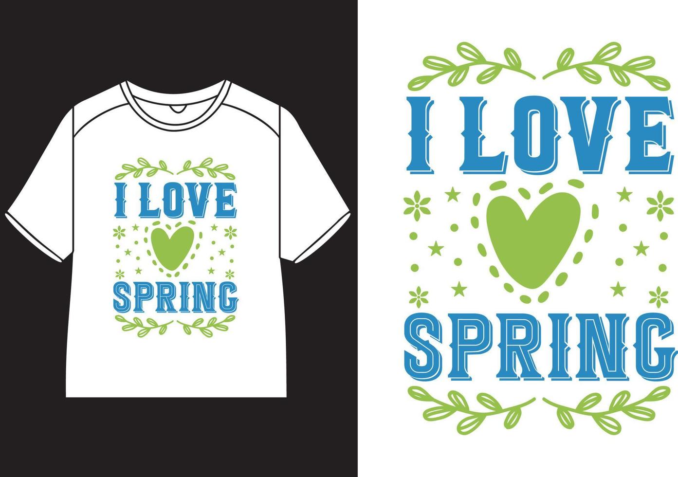ik liefde voorjaar t-shirt ontwerp vector